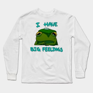 I Have Big Feelings Frog Long Sleeve T-Shirt